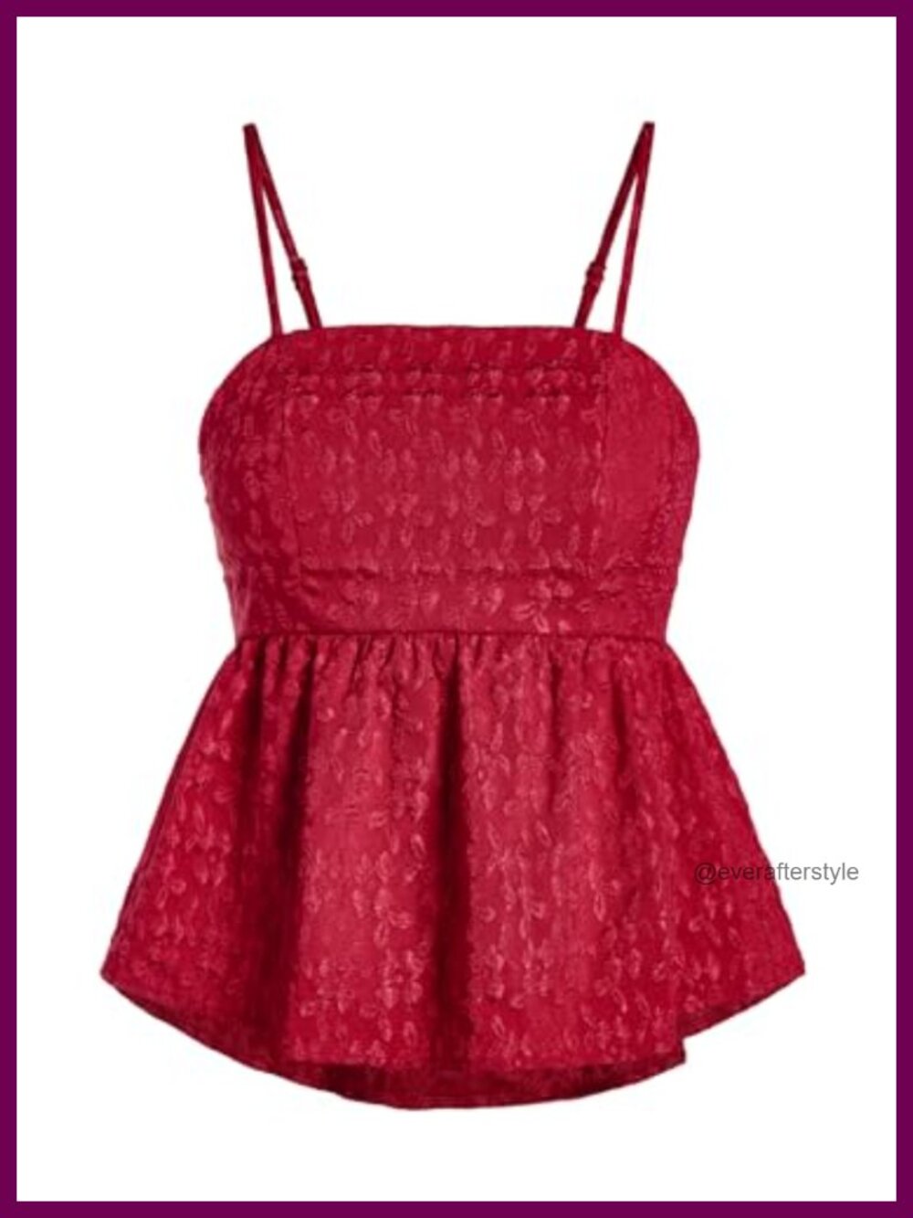 SOLY HUX Women's Babydoll Cami Crop Tank Top Ruffle Hem Y2k Peplum